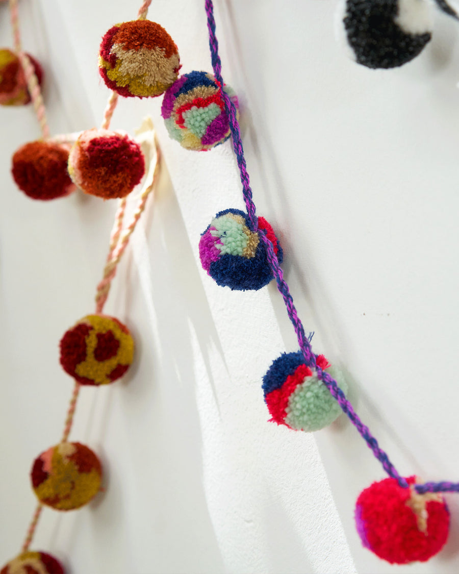 up close of pom garlands