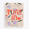 ivory journal cover with delicate lavender and pale peach floral design and bold "TUNE IN" text graphic