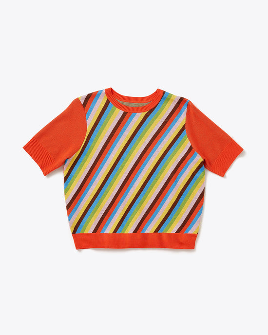 Rainbow Bright Short Sleeve Sweater – ban.do
