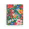 Emerald green mini notebook with floral pattern cover