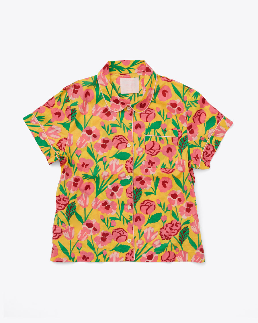 Short Sleeve Leisure Shirt - Honey Las Flores – ban.do